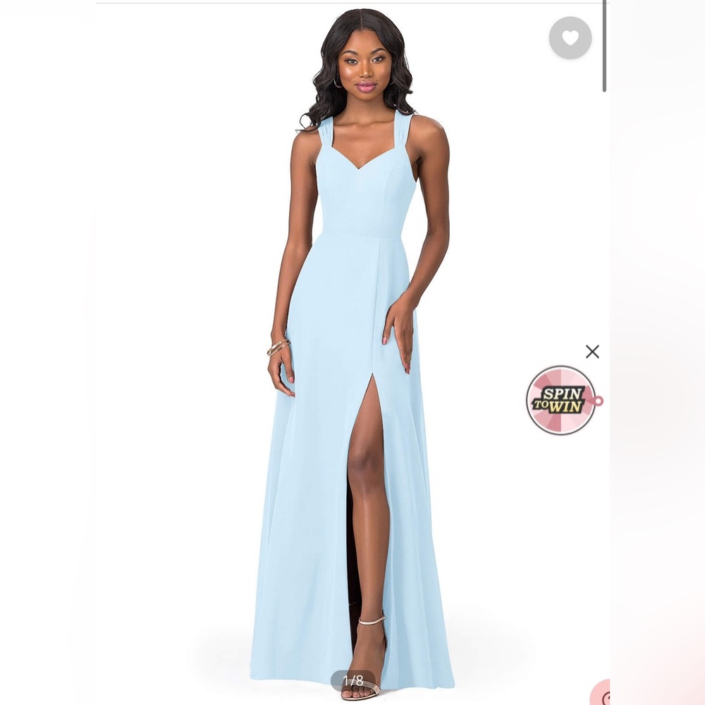 Azazie dress size 4, sky blue